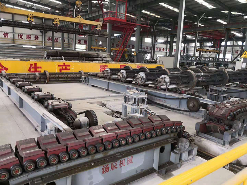Full-automatic concrete product production line